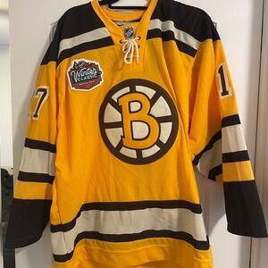 Reebok Yellow and Black Hockey Jersey with Classic Design